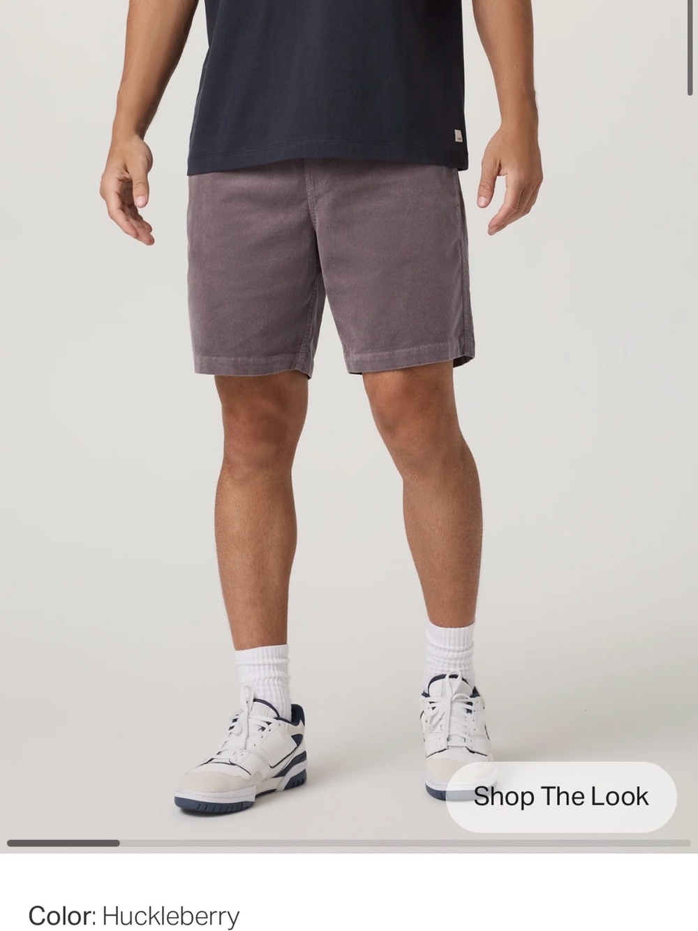 NWT Vuori Optimist Elastic Waist Short 8” Huckleberry Corduroy Men’s Large